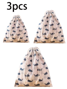 New Linen Drawstring Storage Bag, Clothes Organizer Bag, Travel Luggage Shoe Pouch, Miscellaneous Underwear Bag - View 14