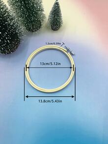 One-Piece Bamboo Round Embroidery Hoop With Adjustable Silver Screw Head. Natural Smooth Bamboo Embroidery Hoop Frame. Adjustable Tightness For Cross-Stitch. Suitable For Hand Embroidery, Home Decor, Holiday DIY Projects, And Everyday Craft Projects. - 1 Bamboo Frame - View 8