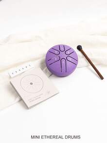 OUMINGYQ 6-Inch Mini Ethereal Drum, Carbon Steel Musical Instrument, Beginner Mini Ethereal Drum, Portable Small Percussion Instrument With Clear Sound - Multicolor - View 5