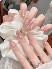 30/100颗混合形状平底美甲水钻，透明/金色/蓝色AB水晶美甲宝石，闪亮美甲饰品，适用于DIY美甲和美甲艺术装饰 - 彩色 - 查看 2