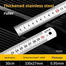 1m/39,4 pulg. Regla de acero inoxidable, gruesa y durable, escala métrica e imperial de alta precisión, resistente a la oxidación, portátil, diseño elegante - regla, regla de acero - Ver 13