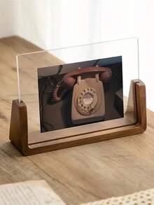 6/7英寸复古实木相框，胡桃木底座，高清亚克力玻璃面板 - 适用于桌面或台面展示 - 彩色 - 查看 21