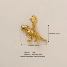 1個高端歐美精緻吊墜配件，18K鍍金鋼材質，吊墜包含黑色18號撞球、辣椒、愛心、電話花瓣、錢袋、機器人丘比特愛心鎖等圖案元素，適用於日常手鍊、吊墜、包包掛飾、裝飾、項鍊、吊墜及手工DIY配件 - 彩色 - 查看 28