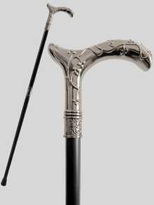 1pc Multi-Color Plum Blossom Pattern Metal Walking Cane, Two-Piece Detachable, Bohemian Casual Gentleman's Cane, Suitable For Halloween, Christmas Cosplay, Dance Performance, Elegant High-End British Gentleman's Cane, Suitable For Daily Use And As A Great Gift, Suitable For School Use - Multicolor - View 6