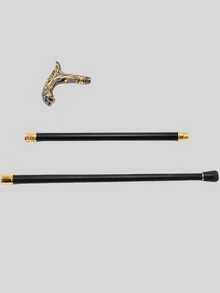 1pc Multi-Color Floral Leopard Print Walking Cane - Vintage Style Metal Cane, Full Metal Material Gentleman's Walking Stick Suitable For Cosplay And Stage Performance, Applicable For Parties And Events - Multicolor - View 12