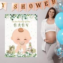Baby Pacifier Guessing Game, Large Poster With Reusable Stickers And Blindfold, Gender Reveal Party Favors, Newborn Celebration Party Wall Decor - Multicolor - View 2