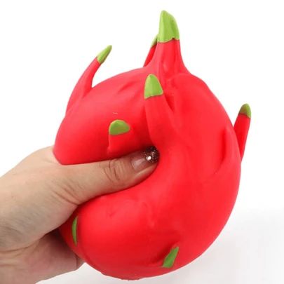 Creative Stress Relief Toy, Realistic Dragon Fruit Squeeze Toy/Big Bun Squeeze Toy, Tofu Ball Pressure Relief Gadget Small Gift, Party Favor (Random Color)