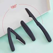 Maybelline 180 Degree Foldable Precision Blade Eyebrow Razor With Protective Cover - Black - View 2