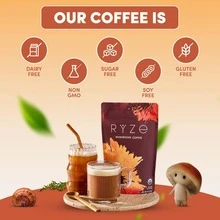 Mushroom Instant Coffee | USDA Organic Medium Roast USA Grown | 6 Adaptogenic Mushrooms (Lions Mane, Turkey Tail) | Supports Cognitive Focus, Energy & Immune Health | 30 Servings Functional Coffee - CÀ PHÊ NẤM - Xem 6