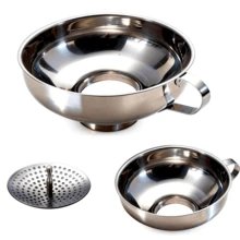 3pcs Funnel Set, Suitable For Wide Mouth And Standard Mason Jars, Wide Mouth Funnel For Canning, Metal Small And Large Funnel With Strainer Combo, Kitchen Funnel, Kitchen Supplies - Multicolor - View 15