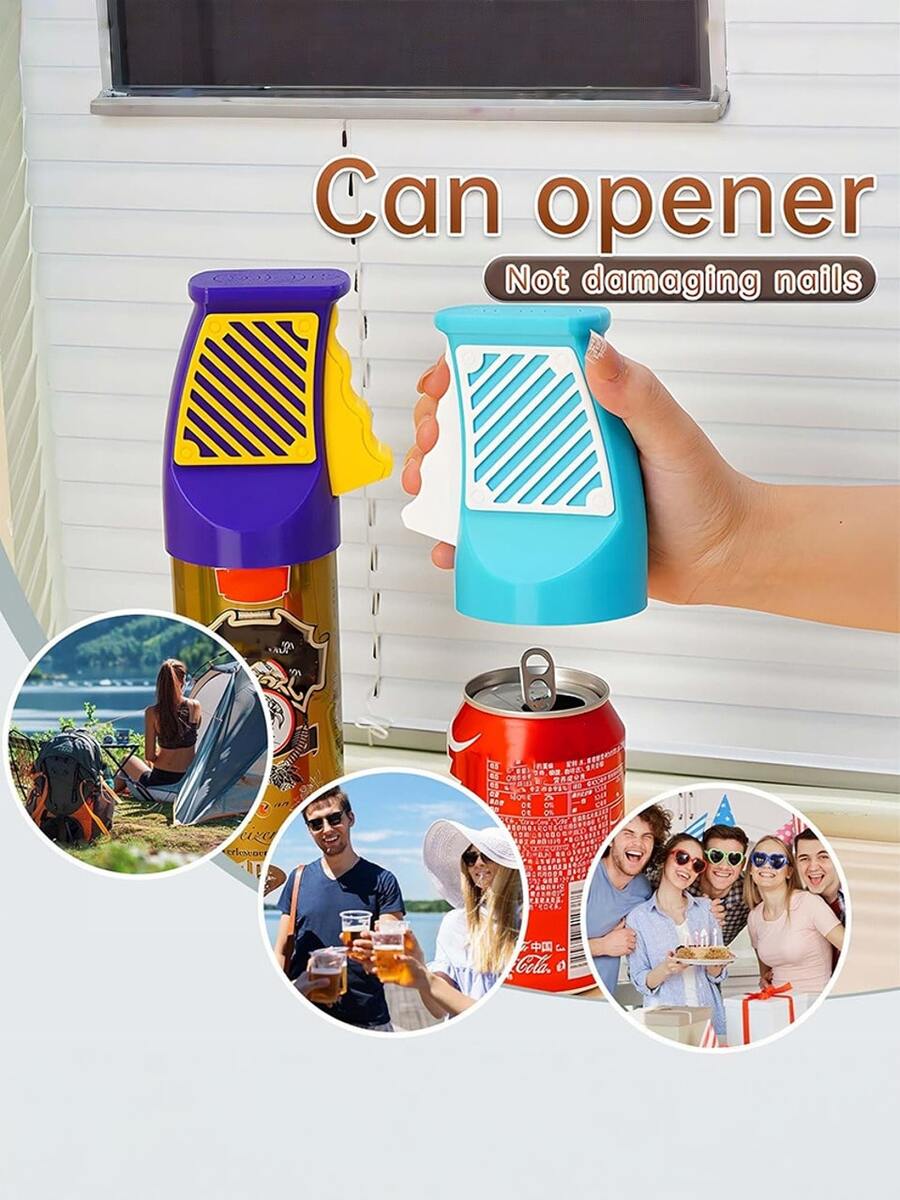Abridor de latas de refresco impreso en 3D - Abridor de latas de refresco, cerveza y bebidas de una sola mano, diseño de mango ergonómico para una apertura fácil, protege las uñas - Ver 1
