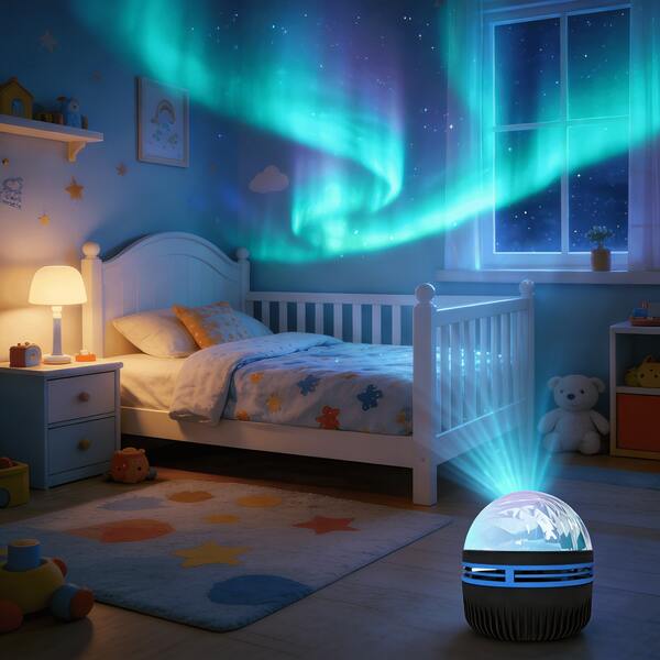 1个RGB 16色星空极光夜灯投影仪，带遥控器，USB供电，海洋波浪天花板投影仪，适用于卧室、助眠、游戏室、家庭影院、美学房间装饰