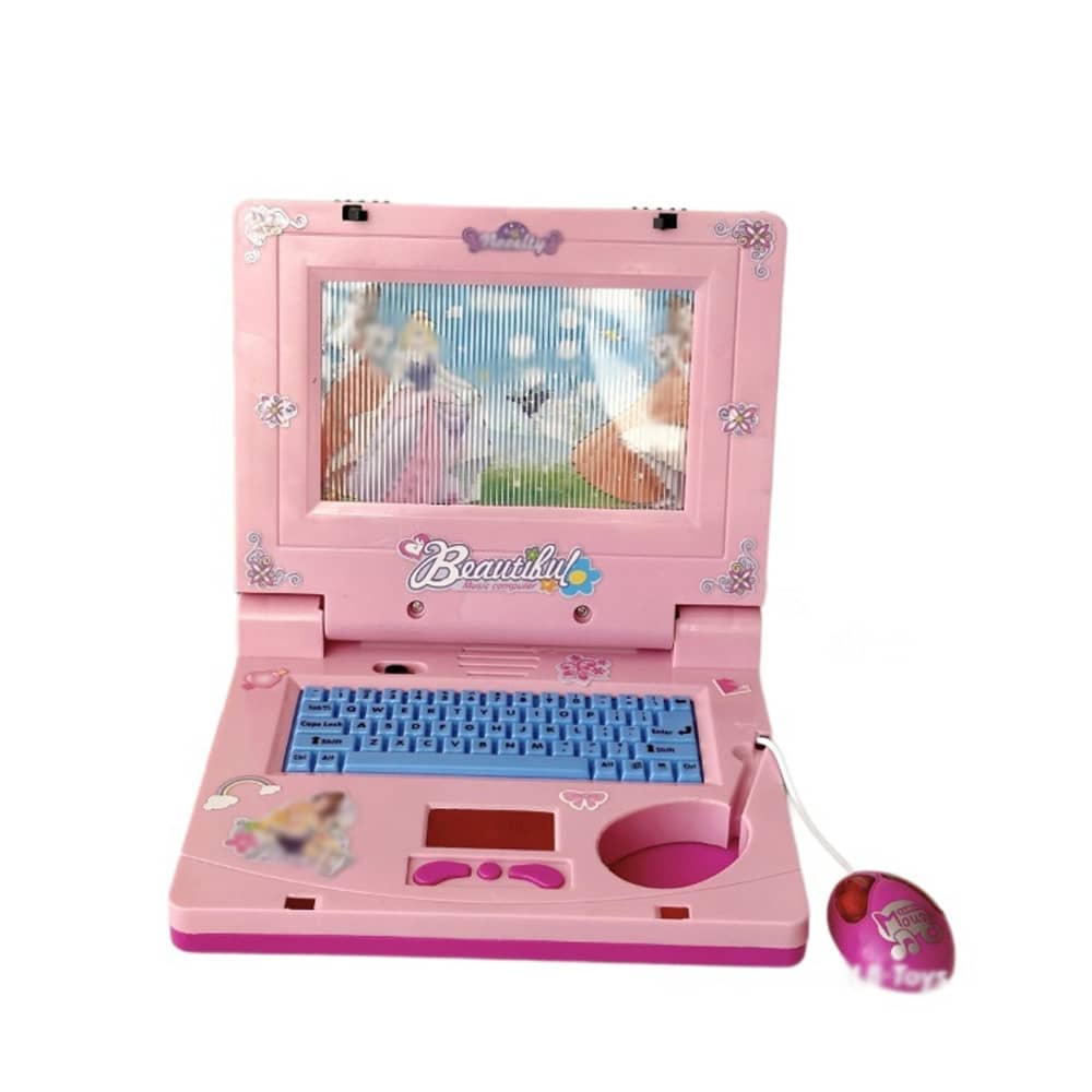 Computadora Juguete Para Niños Laptop Didáctica Interactiva - Rosa - Ver 1