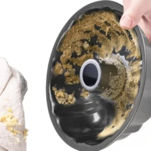 Non-Stick Ring Baking Pan For Cakes, Pancakes, Bread - 淺粉紅色 - 查看 5