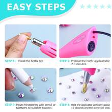 Hotfix Rhinestones Applicator Setter, Hot Fix Rhinestone Bedazzler Kit Rhinestones, Bedazzle Gun Wand For Clothing Fabric Crafts,Multi-Colors,Shoe Rack,Storage Saver,Outdoor,Garden,Travel Essential,Portable,Beach Essential,Graduation Season,Commencement,Graduation Ceremony,Graduation Gift,Graduation Present,Graduation Gift,Graduation Present,Congrats Grad,Congratulations Graduate,Valedictorian,Finish School,Graduation Party - Multicolor - View 5