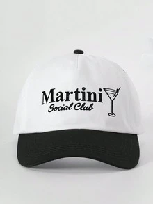 Mũ lưỡi trai điều chỉnh được, thêu hình ly Martini phối màu, kiểu dáng thường ngày, thích hợp cho du lịch mùa xuân/thu, bảo vệ da khỏi ánh nắng mặt trời đa năng, phong cách Y2K dành cho giới trẻ. - mũ bóng chày - Xem 27