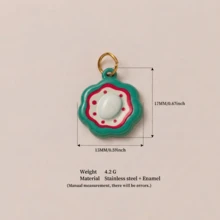 1pc Dopamine Inspired Jewelry Pendant Accessories, Includes Mushroom, Flower, Heart, Polka Dot, Butterfly Patterns. Made Of 18K Stainless Steel Plating, Suitable For Daily Bag Decoration, Necklace, Bracelet, Phone Strap, Keychain Pendant Accessories - Multicolor - View 15