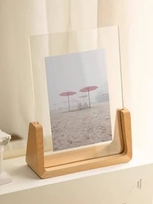 6/7英寸复古实木相框，胡桃木底座，高清亚克力玻璃面板 - 适用于桌面或台面展示 - 彩色 - 查看 24