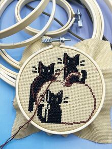 One-Piece Bamboo Round Embroidery Hoop With Adjustable Silver Screw Head. Natural Smooth Bamboo Embroidery Hoop Frame. Adjustable Tightness For Cross-Stitch. Suitable For Hand Embroidery, Home Decor, Holiday DIY Projects, And Everyday Craft Projects. - 1 Bamboo Frame - View 5