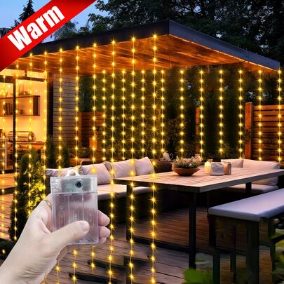 Đèn dây trang trí, đèn trang trí ngày lễ, trang trí sân hiên, trang trí sân vườn, trang trí cắm trại, vòng hoa trang trí, đèn rèm phòng ngủ, phòng khách tạo không khí lãng mạn, đèn rèm hộp pin 8 chế độ, đèn trang trí sân vườn lấp lánh, đèn trang trí tiệc cưới, đèn trang trí tiệc sinh nhật, 4 lựa chọn màu sắc ánh sáng, đèn trang trí ngày lễ, đèn dây trang trí Giáng sinh và Halloween, trang trí trong nhà và ngoài trời, trang trí ngày lễ tình nhân.