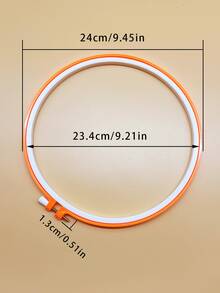 Khung thêu chữ thập bằng nhựa 24cm, có hai màu xanh dương và cam, dễ sử dụng, phù hợp cho thêu chữ thập, thêu thủ công, may vá, làm đồ thủ công DIY và nhiều hơn nữa. - Nhà kho thêu bằng nhựa - Xem 9