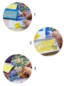 初学者钻石画工具套装，包含钻石画笔、2*2厘米钻石泥补充装、钻石分拣盘及其他基础配件。适合成人减压手工、新手钻石画DIY、美甲钻石装饰等。 - 套裝 - 查看 7