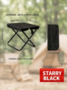 Simple And Versatile Outdoor Portable Folding Stool, Mini Backless Folding Bench, Made Of Thickened And Durable Oxford Cloth And High-Strength Carbon Steel Frame. Ultra-Lightweight And Portable, Opens And Closes In One Second, Easy To Store. - Multicolor - View 7