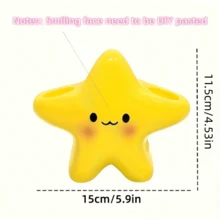 1pc Cute Star-Shaped Children's Toothbrush Holder, A Standalone Bathroom Storage Rack With Adorable Face Design, Specially Designed To Save Space For Toothbrush And Toothpaste - Multicolor - View 7