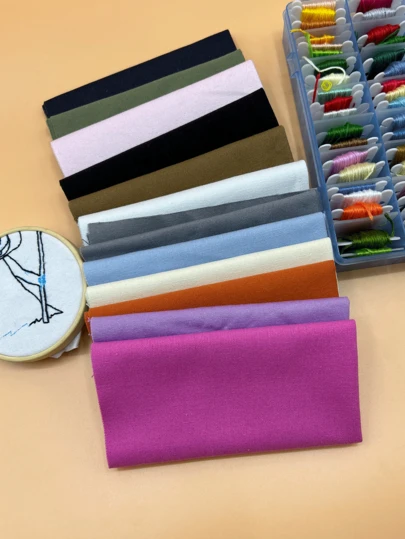 11.81 Inch Square Solid Color Embroidery Cloth, Multiple Colors Available, Pre-Cut Fabric No Need To Cut, Suitable For Embroidery, Ribbon Embroidery, Creative Decoration Projects, DIY Crafts, Thoughtful Gift For Friends, Mothers, Elders, Handicraft Enthusiasts