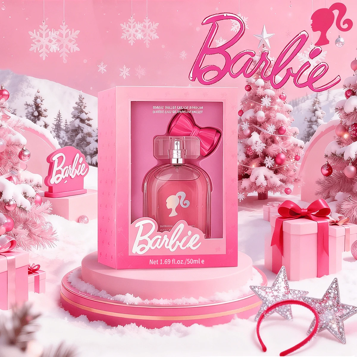 MINISO X Fantasy Barbie Perfume 1.69 Oz/50 Ml, Floral-Fruity Scent, Sweet Bow Design, Long-Lasting Fragrance, Exudes A Dreamy And Charming Allure, Perfect Valentine's Day Gift (Elegant Barbie-Inspired Gift Box), Exquisite Collectible - Princess Perfume 50ml - 查看 1
