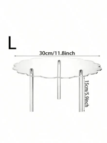 Soporte redondo de acrílico para tartas, estante de exhibición de postres para fiestas/cumpleaños, soporte de exhibición de cristal transparente - transparente - Ver 11