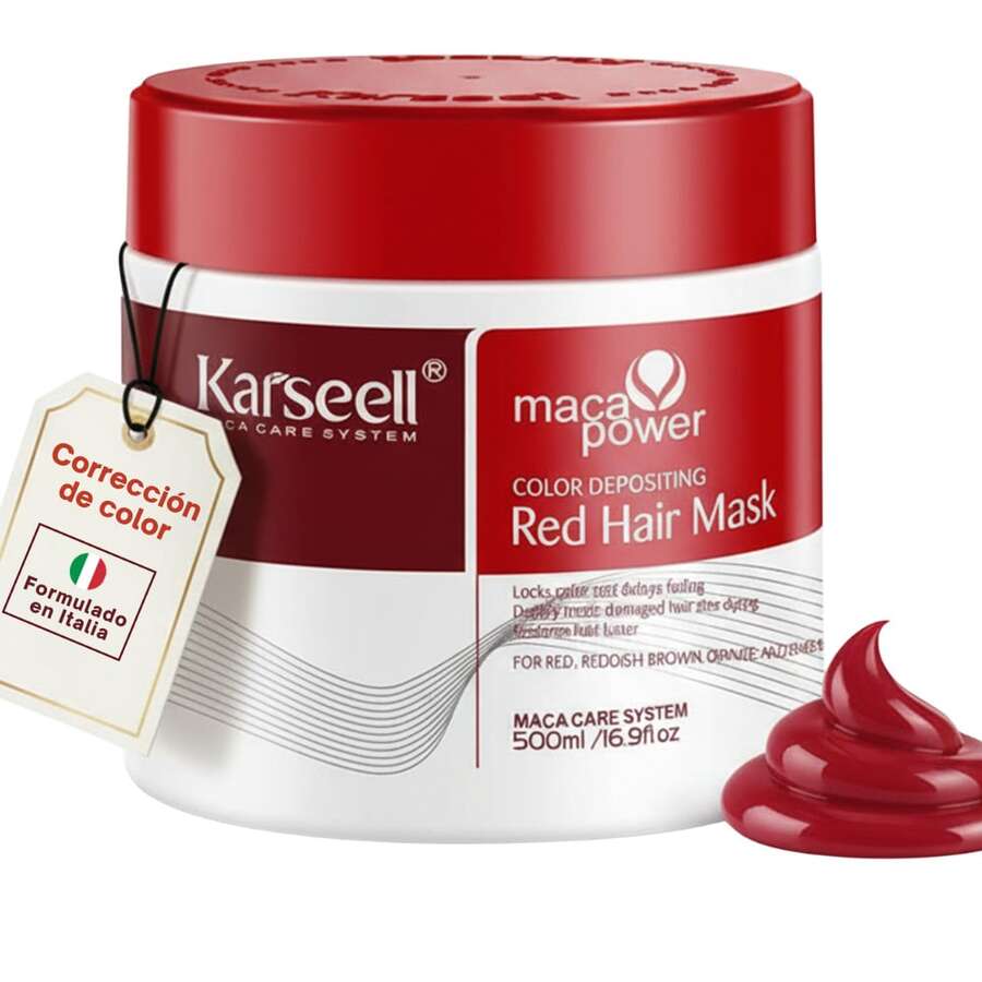KARSEELL Intense Red Pigment Hair Mask To Revive Dull Red Tones And Enhance Copper, Mahogany, And Orange Highlights. Professional Treatment That Provides Deep Nourishment, Spectacular Shine, And Silky Softness. High-Purity Pigment For A Uniform And Long-Lasting Result. Ideal For Maintaining Color Between Salon Visits. Creamy, Easy-To-Apply Texture That Improves Manageability. Controls Frizz. Reduces Dryness And Strengthens Hair Fibers Damaged By Dyes, Straighteners, Or Bleaching. Adds Luminosity And Vitality To Colored Or Natural Hair, Leaving It Looser, Hydrated, And With A Vibrant, Wash-Resistant Red. Advanced Formula That Intensifies The Hue And Improves The Overall Appearance Of Hair For A Professional Finish At Home. 500ml - Coconut - 查看 1