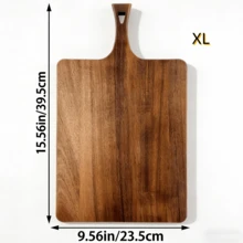 1 pièce Planche à découper en bois créative avec poignée, convient pour servir les aliments, couper le fromage, les fruits, le steak et pour le stockage. Ustensiles de cuisine en bois, plateau en bois, fournitures de cuisine - Tabac - Voir 13