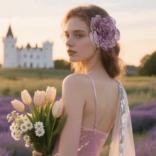 Pinza de pelo con flor grande, adecuada para uso diario, playa, vacaciones, tocado de novia para boda - Multicolor - Ver 1