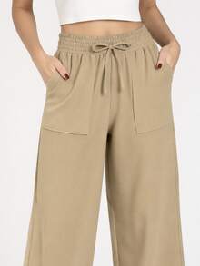 Women's Sweatpants - 米色 - 查看 4