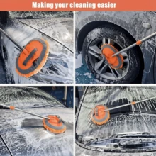 Bộ chổi và cây lau nhà 2 trong 1 dùng để vệ sinh xe hơi - Bọt biển sợi nhỏ mềm mại, cán dài, thích hợp để vệ sinh ô tô, xe tải, SUV, xe nhà di động, xe kéo và thuyền - Không gây hư hại hoặc trầy xước sơn. - Bàn chải vệ sinh + khăn lau - Xem 7