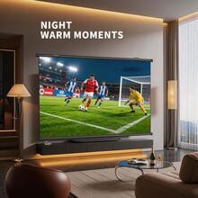 Anti-Light Thick HD Projector Screen 16:9 No-Hole Wall Home Projection Screen 60/72/84/92/100/110/120/133 Inch - 查看 5