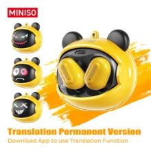 MINISO MS118 智慧翻譯耳機 | 無線 6.0 耳機 | 支援 134 種語言 AI 即時翻譯，軟體終身免費 | 40 小時超長續航，遊戲/音樂雙模式 | Type-C 快充 - 查看 11