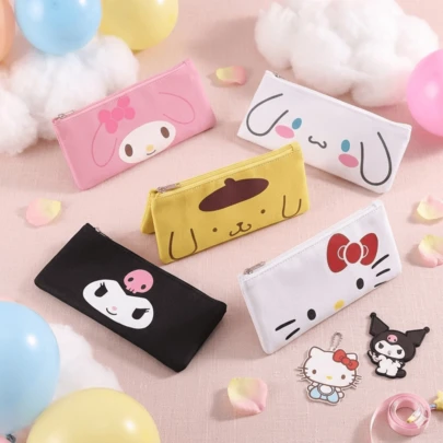 SANRIO 三丽鸥文具包，拉链收纳袋，铅笔盒，化妆包，时尚美观，适合居家、户外、日常使用，是馈赠佳品。