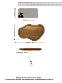 1个花生形桐木托盘 - 多功能首饰盒、优雅梳妆托盘、时尚小吃盘、复古水果展示架、装饰餐具架，是圣诞节、感恩节、新年庆祝活动、情人节派对的理想之选，也是送给亲人的完美礼物，以其永恒的魅力和实用性提升您的节日餐桌布置。 - 棕色 - 查看 19