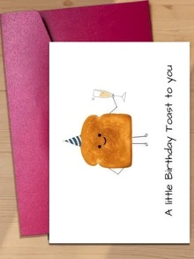 1 thiệp chúc mừng sinh nhật hài hước/ Thiệp chúc mừng sinh nhật cá nhân hóa/ Thiệp chúc mừng sinh nhật vui nhộn "Chúc mừng sinh nhật bạn"/ Thiệp chúc mừng sinh nhật cá nhân hóa mang ý nghĩa chữa lành, thích hợp làm quà tặng sinh nhật vui nhộn cho bạn bè và gia đình (Bao gồm 1 thiệp/1 phong bì, kích thước 4.3" x 6.3") - Kiểu A - Xem 1