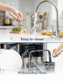 1pc Potato Masher, Mashed Potato Masher, Effortless Mashed Potato Maker, Masher, Sweet Potato/Pumpkin/Conus Masher, Can Prevent Ingredients From Clumping And Sticking To Hands, Suitable For Other Ingredients Such As Potatoes, Sweet Potatoes, Pumpkins, Taro, Avocados, Cheese, Etc. Easy To Disassemble And Clean, Suitable For Kitchens - Silver - View 8