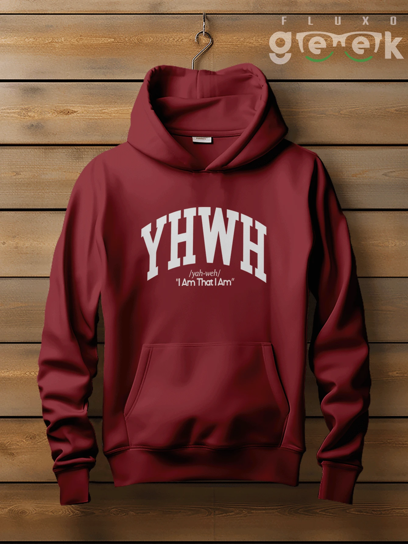 Gospel Sweatshirt Yeshua YHWH I Am That I Am Eu Sou O Que Sou Cang 3457 FLUXO GEEK - 紫紅色 - 查看 1