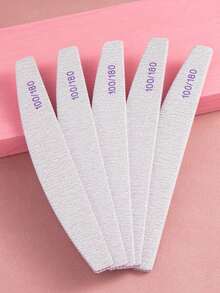 10/5/1pc Professional Crescent Nail File (180/240 Grit) - Manicure Supplies, Nail Tools And Nail Care Products. Suitable For Trimming Natural Nails, Acrylic Nails, UV Gel Nails, As Well As Removing Nail Polish And Foot Care. - Multicolor - View 6