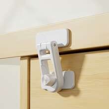 2pcs Anti-Theft Refrigerator Lock With Adhesive Pad, RV Fridge, Oven, Cabinet Safety Lock (Black, White) 1/2/3pcs - Multicolor - View 6