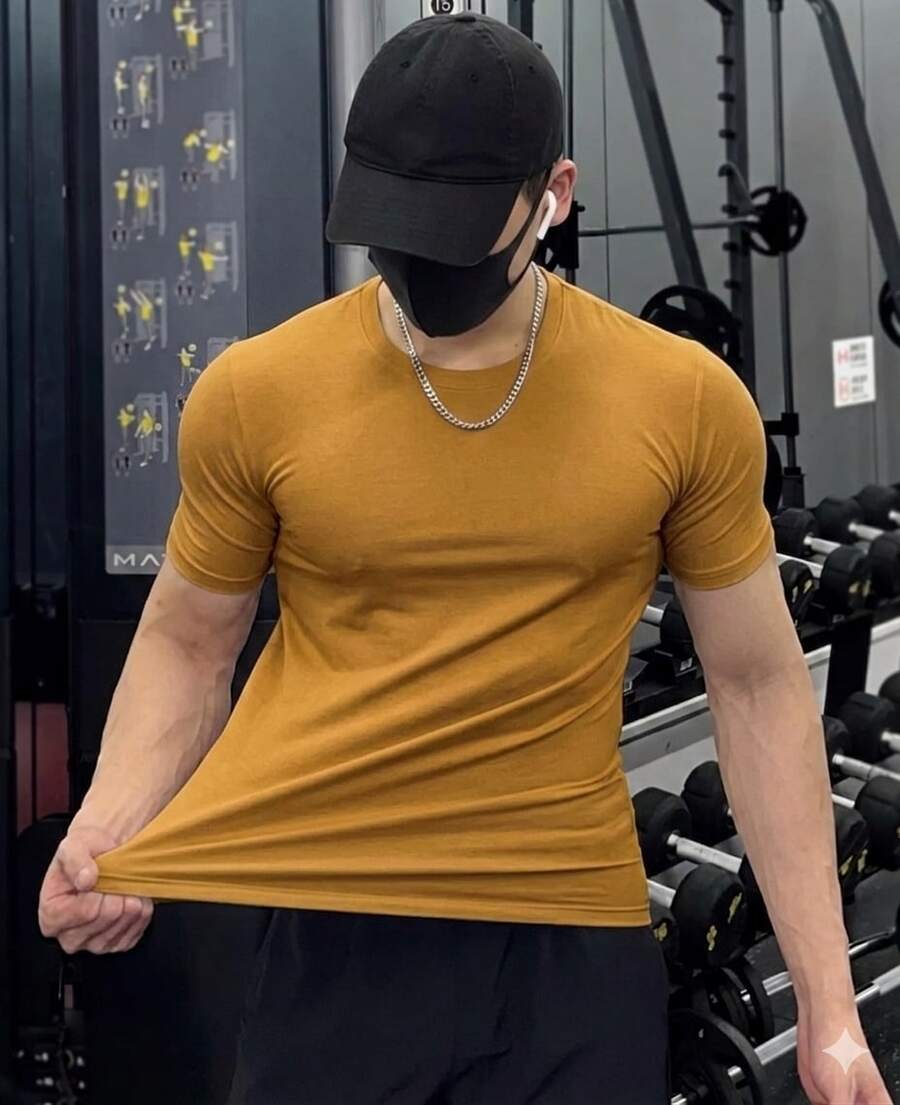 Men T-Shirts & Tanks - Camel - Ver 1