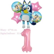 Birthday Balloon Set, Pink Number Balloons With Foil Balloons And Pink Star Balloons, Suitable For Theme Birthday Party Decoration - As Shown In the Figure - View 2
