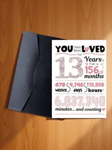 13/18/21/30 Birthday Celebration Set - Sparkling Number Decor Suitable For Her, Minimalist Photo Backdrop Suitable For Him, Includes Greeting Card And Envelope - Style Five - View 16