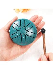 OUMINGYQ 6-Inch Mini Ethereal Drum, Carbon Steel Musical Instrument, Beginner Mini Ethereal Drum, Portable Small Percussion Instrument With Clear Sound - Multicolor - View 10