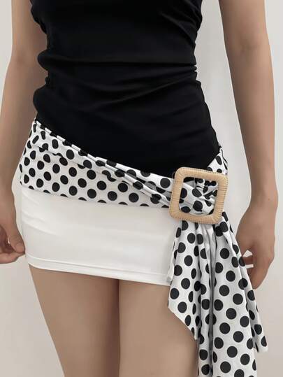 1pc Retro Polka Dot Versatile Belt, Unique Design High-End Scarf/Headband